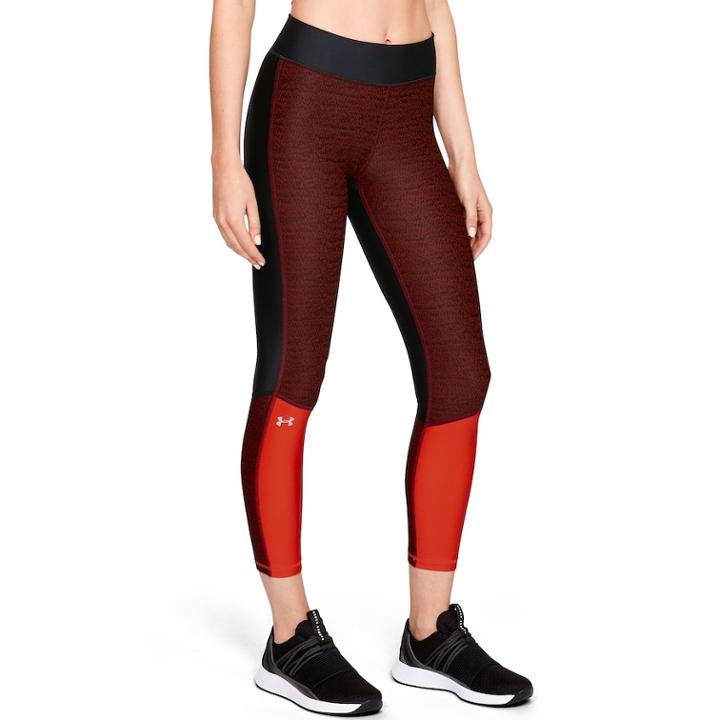 Women's Under Armour Heatgear Jacquard Mid-rise Ankle Leggings, Size: Medium, Oxford