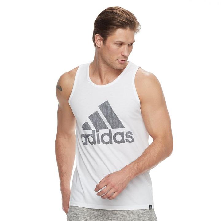 Men's Adidas Logo Tank, Size: Xxl, White