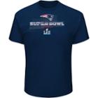 Men's New England Patriots 2017 Afc Champions Road To Minneapolis Tee, Size: Large, Blue (navy)