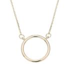 Itsy Bitsy 10k Gold Circle Necklace, Women's, Size: 17, Yellow