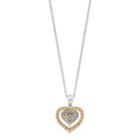 Tori Hill Sterling Silver Marcasite & Crystal Double Heart Pendant, Women's, Size: 18, Multicolor