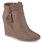 Journee Collection Gia Women's Wedge Ankle Boots, Girl's, Size: 11, Brown