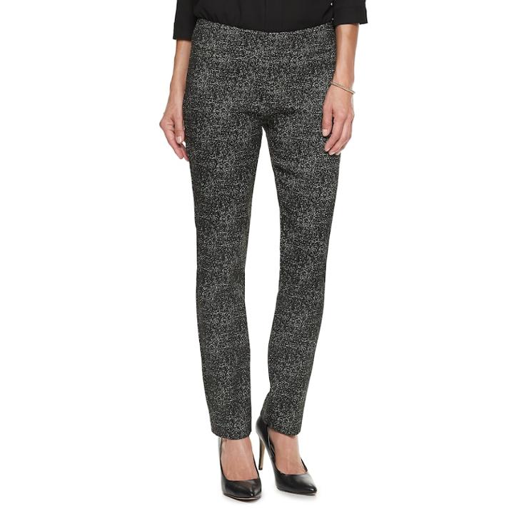 Women's Dana Buchman Millennium Slimming Pull-on Pants, Size: Xl, Black