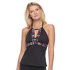 Women's Apt. 9&reg; High Neck Keyhole Tankini Top, Size: Small, Multi