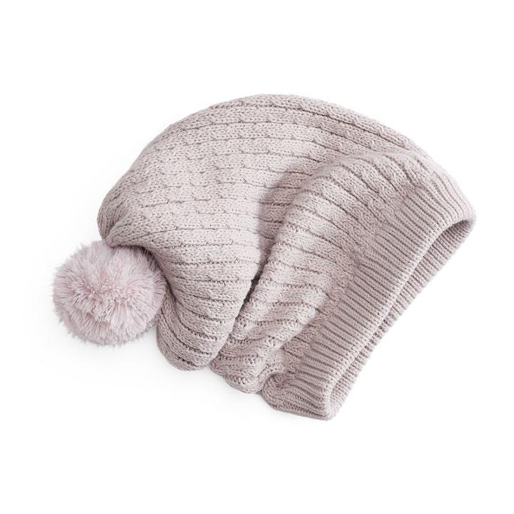 Women's Muk Luks Cable-knit Slouchy Beanie, Lt Purple