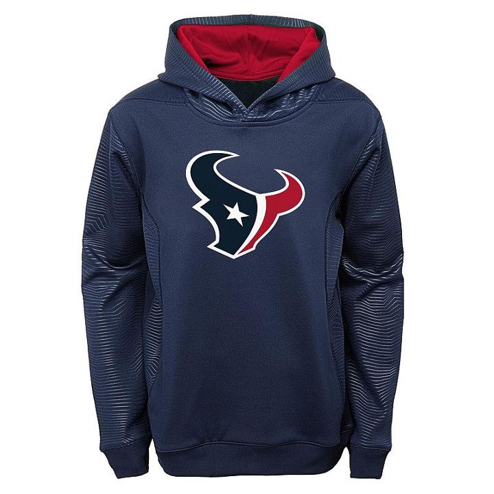 Boys 8-20 Houston Texans Performance Hoodie, Boy's, Size: S(8), Blue (navy)