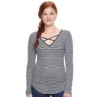 Juniors' So&reg; Cross Front Top, Teens, Size: Small, Blue