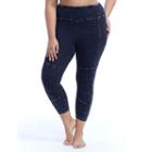 Plus Size Marika Morgan Moto Workout Leggings, Women's, Size: 2xl, Black