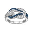 Silver Luxuries Crystal Infinity Loop Ring, Women's, Size: 9, Grey