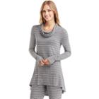 Women's Cuddl Duds Softwear Cowlneck Tunic Top, Size: Small, Grey Other