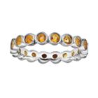 Stacks And Stones Sterling Silver Citrine Stack Ring, Women's, Size: 8, Orange