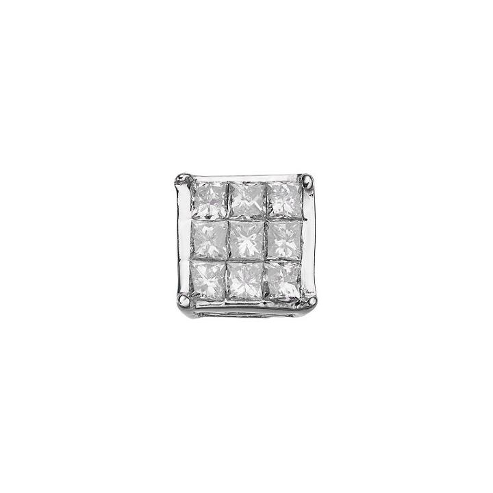 14k White Gold 1/10 Carat T.w. Diamond Stud - Single Earring, Women's