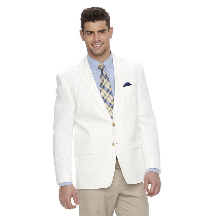 Men's Chaps Classic-fit Sport Coat, Size: 44 - Regular, White