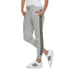 Women's Adidas Fleece Striped Jogger Pants, Size: Small, Med Grey