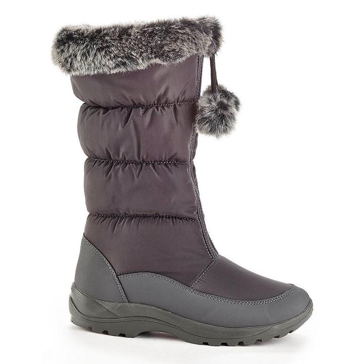 Henry Ferrera Asj Women's Water-resistant Tall Winter Boots, Size: 7, Grey
