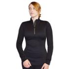 Women's Snow Angel Minx Mountain Quilted Quarter Zip Top, Size: Medium, Black