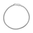 Sterling Silver Popcorn Chain Bracelet, Women's, Size: 7.5, Grey