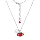 Washington State Cougars Sterling Silver Team Logo & Crystal Football Pendant Necklace, Women's, Size: 18, Multicolor