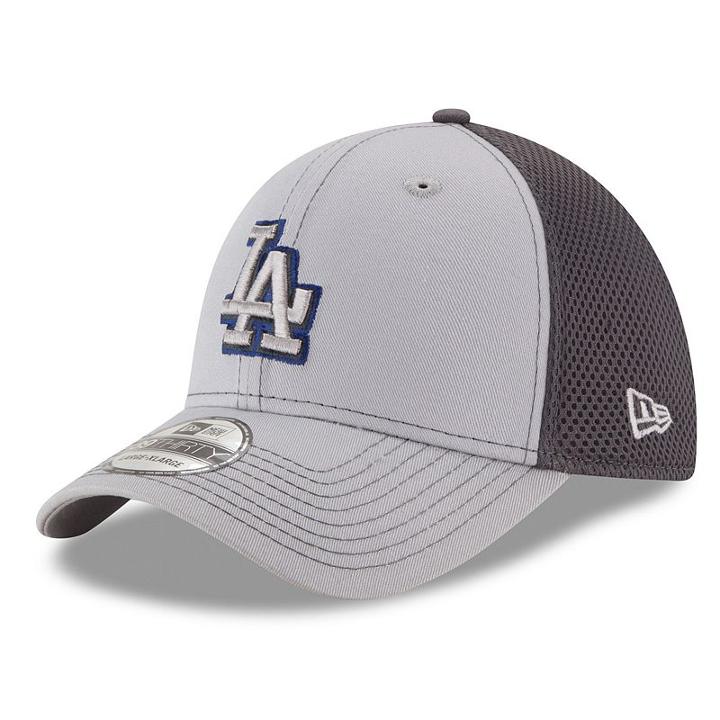 Adult New Era Los Angeles Dodgers 39thirty Grayed Out Neo 2 Flex-fit Cap, Size: S/m, Med Grey