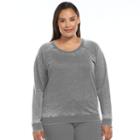 Plus Size Ten To Zen Burnout French Terry Lounge Sweatshirt, Women's, Size: 1xl, Grey Other