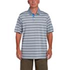 Men's Pebble Beach Classic-fit Striped Performance Golf Polo, Size: Xl, Med Grey