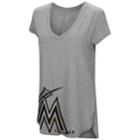 Women's Under Armour Miami Marlins Pride Hem Graphic Tee, Size: Medium, Med Grey