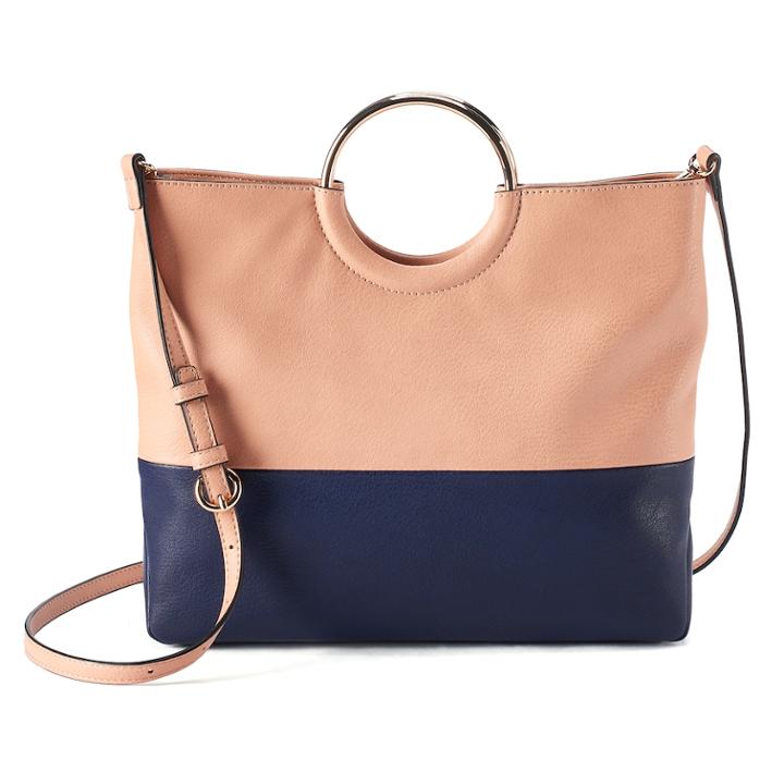 Lc Lauren Conrad Ring Convertible Crossbody Bag, Women's, Brt Pink