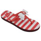 Women's College Edition Wisconsin Badgers Bow Flip-flops, Size: Small, Red