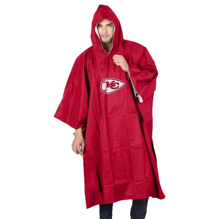 Adult Northwest Kansas City Chiefs Deluxe Poncho, Adult Unisex, Red