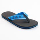 Men's Nautical Flip-flops, Size: Large, Blue