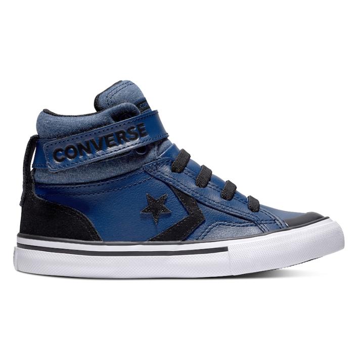 Boys' Converse Cons Pro Blaze Strap High Top Shoes, Size: 2, Med Blue