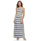 Petite Suite 7 Geometric Halter Maxi Dress, Women's, Size: 6 Petite, Ovrfl Oth