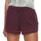 Juniors' So&reg; Inset Mesh Running Shorts, Teens, Size: Medium, Med Purple