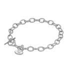 Dayna U Sterling Silver Georgia Bulldogs Charm Toggle Bracelet, Women's, Grey