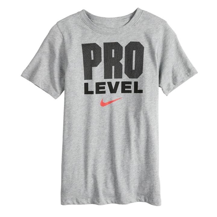 Boys 8-20 Nike Pro Level Tee, Size: Xl, Grey