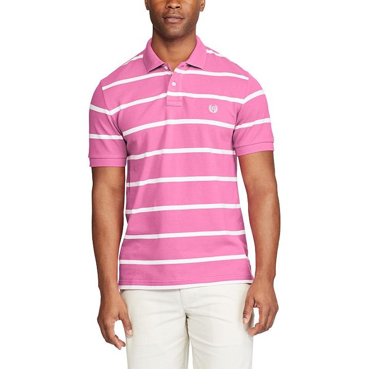 Big & Tall Chaps Classic-fit Striped Polo, Men's, Size: 4xlt, Pink