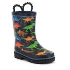 Western Chief Dino World Boys' Waterproof Rain Boots, Size: 13, Black