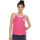 Juniors' So&reg; Beach Squad Lace-up Tank Top, Size: Large, Med Pink