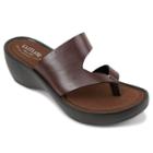 Eastland Laurel Women's Thong Wedge Sandals, Size: Medium (9), Dark Brown