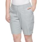 Plus Size Gloria Vanderbilt Marion Bermuda Shorts, Women's, Size: 16 W, Silver
