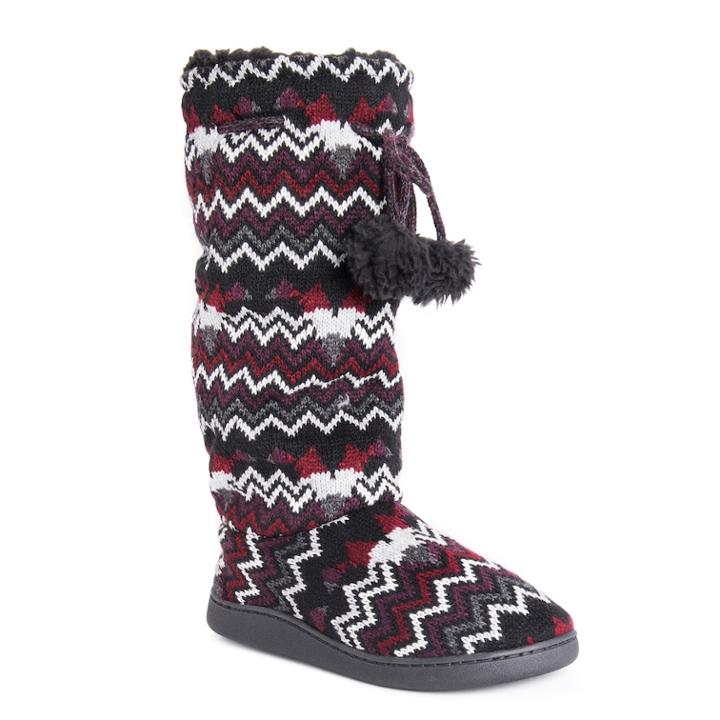 Women's Muk Luks Gloria Knit Tall Boot Slippers, Size: Small, Oxford