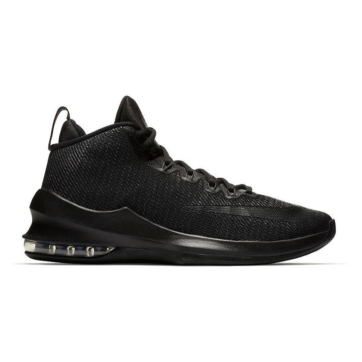 Nike Air Max Infuriate Mid Men's Basketball Shoes, Size: 12, Black