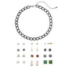 Mudd&reg; Choker Necklace & Eiffel Tower Stud Earring Set, Women's, Multicolor
