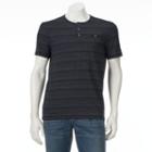 Men's Rock & Republic Textured Henley Tee, Size: Medium, Oxford
