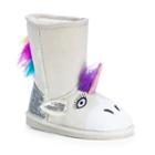 Muk Luks Luna Unicorn Kids' Plush Boots, Girl's, Size: 11, Natural