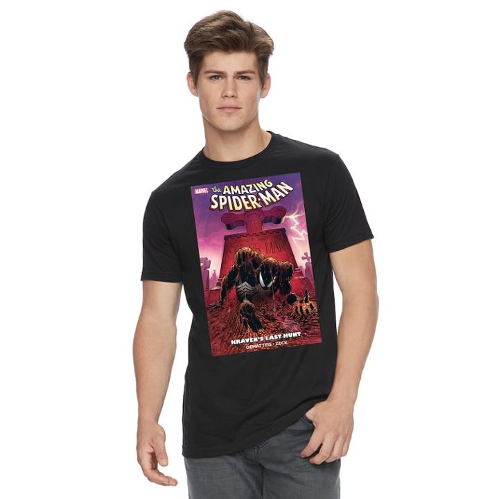 Men's Spider-man Tee, Size: Small, Black