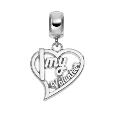 Insignia Collection Sterling Silver Volunteer Heart Charm, Women's, Multicolor