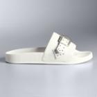 Simply Vera Vera Wang Symbols Women's Slides, Size: 8, White