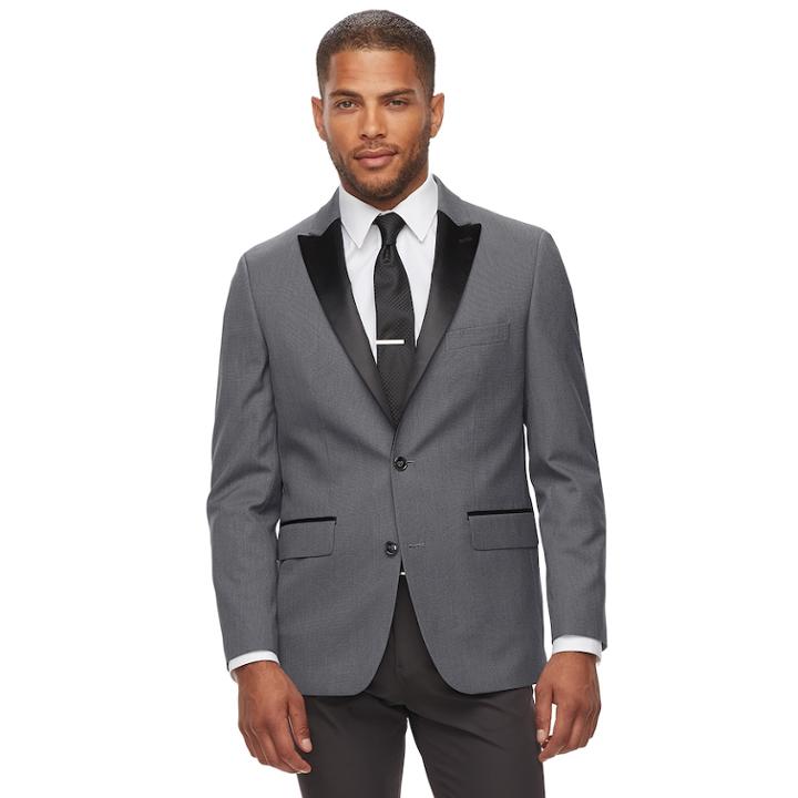 Men's Apt. 9&reg; Slim-fit Stretch Sport Coat, Size: 46 Long, Gray