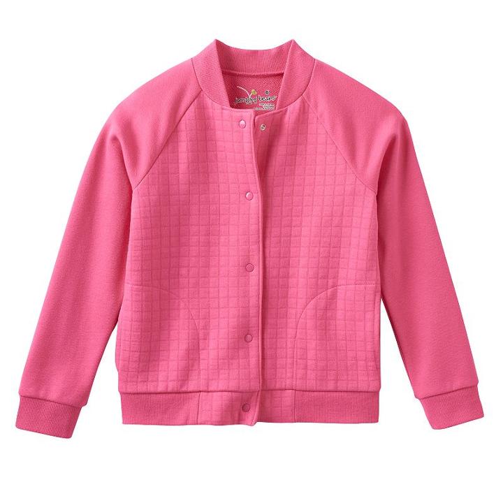 Girls 4-7 Jumping Beans&reg; Solid Jacquard Squares Jacket, Girl's, Size: 4, Med Pink